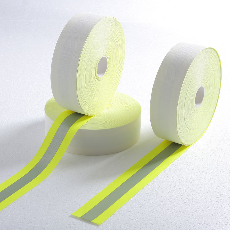 100% aramid fireproof reflective tape yellow-silver-yellow